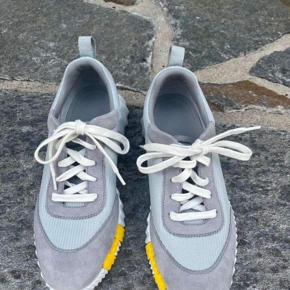 Hermes Bouncing Technical Canvas suede and goatskin trainers sneakers 40 - Picture 1 of 9